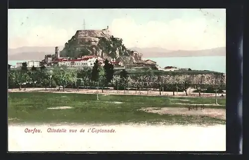 AK Corfou, Citadelle vue de l`Esplanade