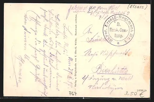 AK Triembach b. Weiler, Ortsansicht während des 1. Weltkriegs