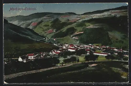 AK Markirch-Eckirch, Ortsansicht bei Tag