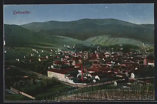 AK Gebweiler, Ortsansicht vom Hügel aus