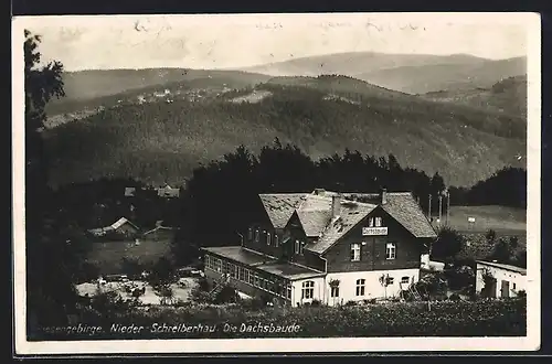 AK Nieder-Schreiberhau, Gasthaus Die Dachsbaude