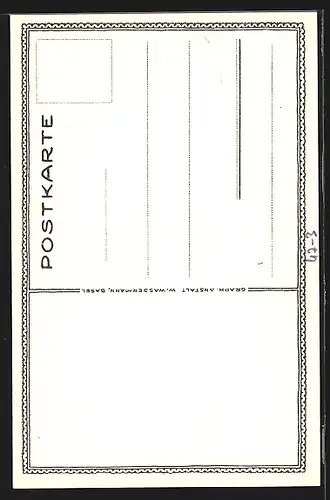 Künstler-AK IV A Matur 1922, Charybdis