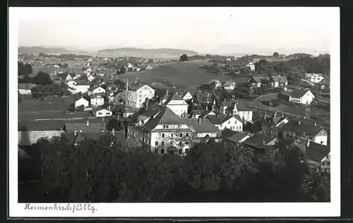 Foto-AK Heimenkirch / Allg., Totalansicht aus der Vogelschau