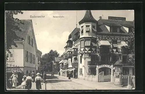 AK Badenweiler, Blick in die Kaiserstrasse