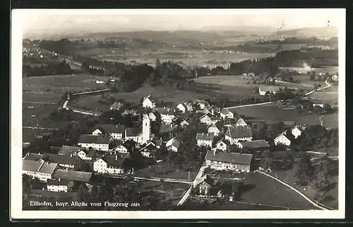 AK Ellhofen i. Allgäu, Fliegeraufnahme des Ortes