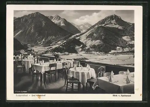 AK Bad Oberdorf, Hotel Luitpoldbad, Blick v. Speisesaal