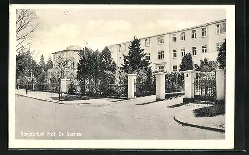 AK Mölln, Ortspartie am Hotel-Sanatorium Prof Dr. Sachse