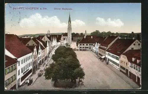 AK Pfaffenhofen a. Ilm, Ladengeschäfte am oberen Stadtplatz