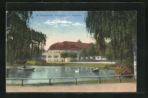 AK Mönchengladbach, Volksgarten mit Festhalle