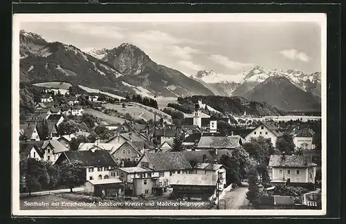 AK Sonthofen, Teilansicht mit Entschenkopf und Rubihorn