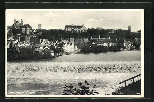 AK Landsberg / Lech, Blick über die Lech