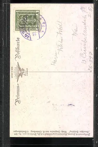 Künstler-AK Wohlgemuth & Lissner, Primus-Postkarte No. 433, Deutscher Frühling, nach E. Lindenberg