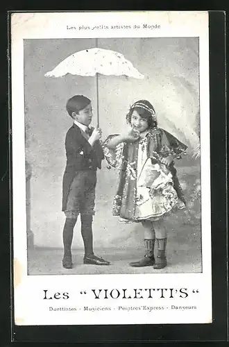 AK Les plus petits artistes du Monde - Les Violetti`s