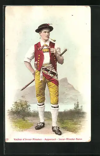 AK Appenzell, Inner-Rhoder-Senn, Schweizer in Tracht