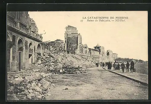 AK Messine, La Castrophe, Ruines du Palazzetta, Erdbeben