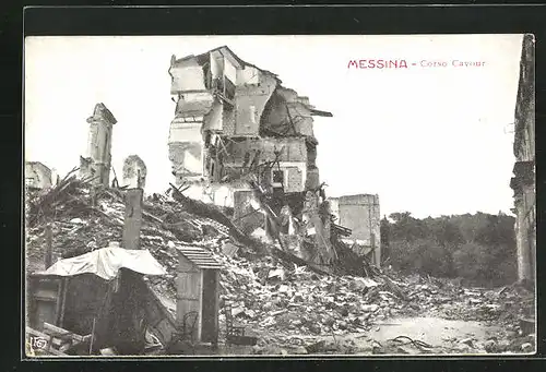 AK Messina, Corso Cavour, Erdbeben
