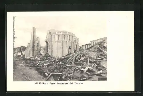 AK Messina, Parte Posteriore del Duomo, Erdbeben