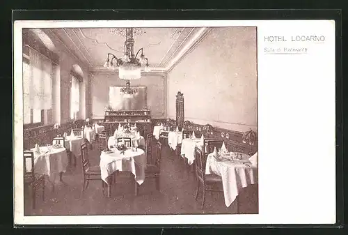 AK Milano, Hotel Locarno, Sala di Ristorante