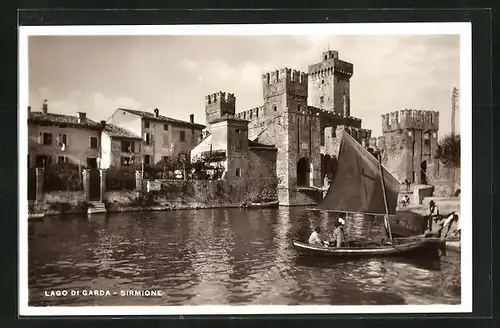 AK Sirmione, Lago di Garda, Teilansicht des Ortes