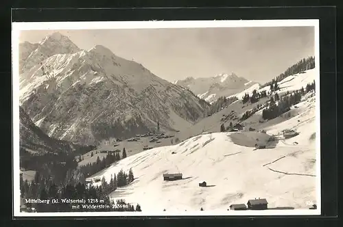 AK Mittelberg, Totale mit Widderstein im Winter