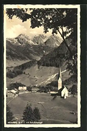 AK Mittelberg, Gesamtansicht mit Schafalpköpf