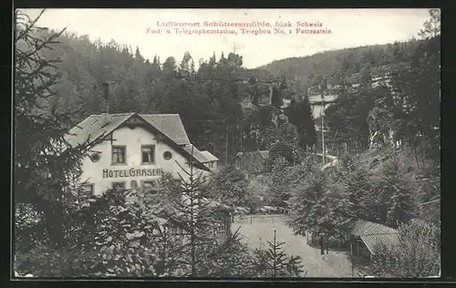 AK Schüttersmühle / Fränkische Schweiz, Hotel Graser