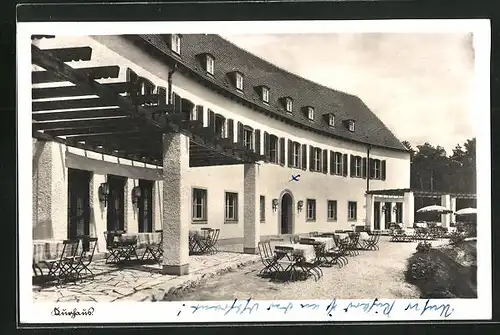 AK Zirndorf, Kurhaus mit Cafe-Terrasse