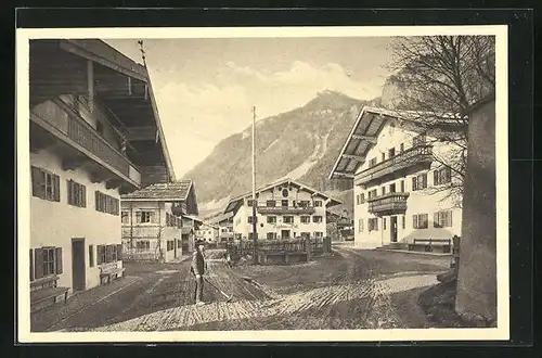 AK Erl, Tiroler Passionsspiel, Dorfplatz
