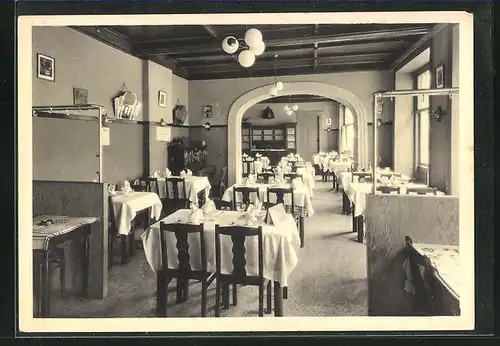 AK La Roche en Ardenne, Le Châlet-Hôtel, La Salle à Manger