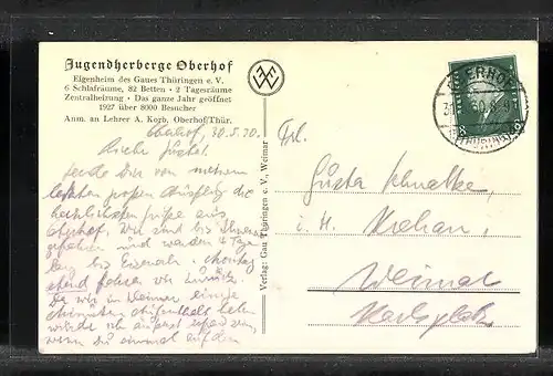 AK Oberhof i. Thür., Jugendherberge