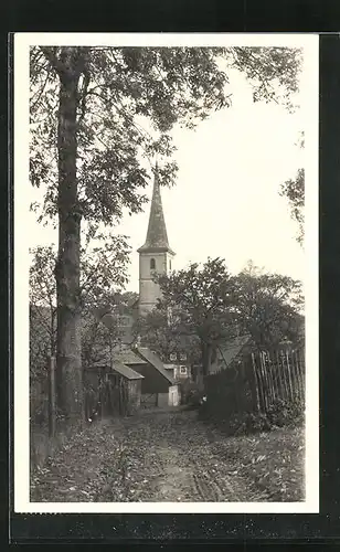 Foto-AK Presseck, Hinter der Kirche, 1956