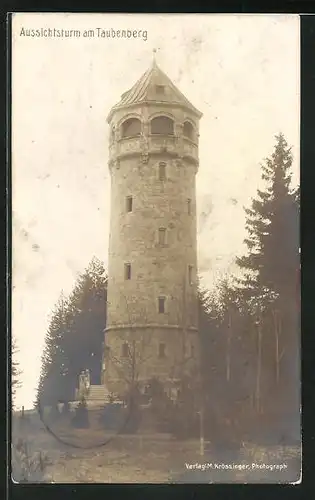 AK Warngau, Aussichtsturm am Taubenberg