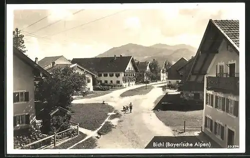 AK Bichl / Bayerische Alpen, Strassenpartie im Ortskern