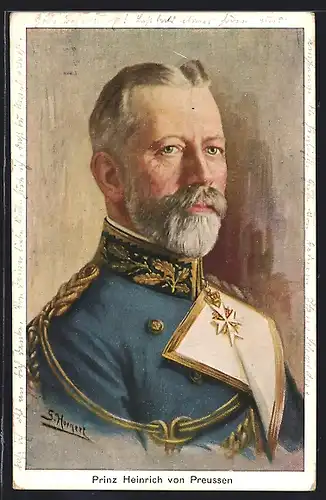 AK Prinz Heinrich von Preussen im Profil