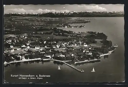 AK Nonnenhorn a. Bodensee, Fliegeraufnahme des Ortes