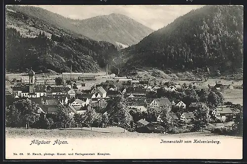 AK Immenstadt /Allgäuer Alpen, Ortsansicht vom Kalvarienberg