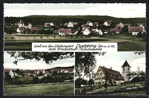 AK Igelsberg bei Freudenstadt, Ortsansichten mit Hotel Haus Libanon