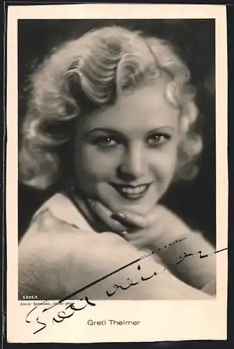 AK Schauspielerin Gretl Theimer, Autograph