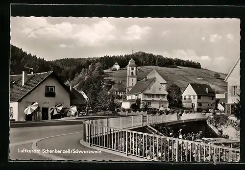 AK Schenkenzell /Schwarzwald, Strassenpartie mit Gemüsegeschäft