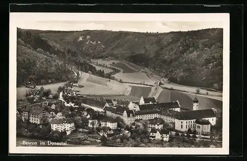 AK Beuron im Donautal, Blick zum Kloster