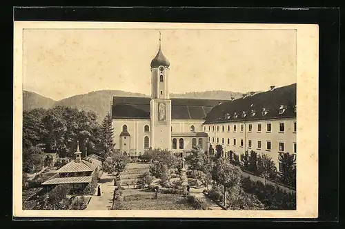 AK Beuron, Blick in den Klostergarten