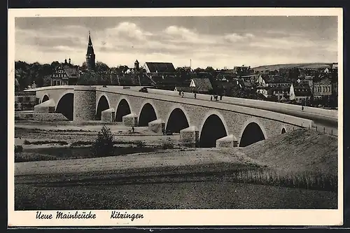 AK Kitzingen, Blick auf die neue Mainbrücke