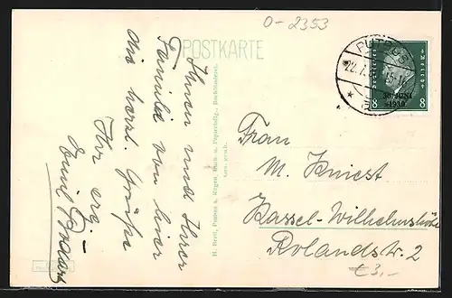 AK Putbus a. Rügen, Schloss mit Denkmal