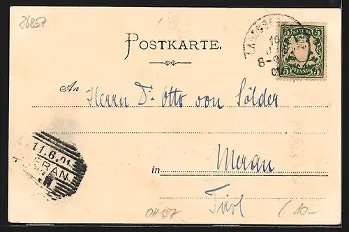 AK Landsberg a. L., Partie von der Stadtmauer
