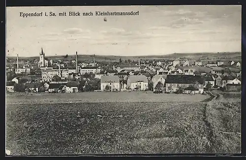 AK Eppendorf i. Sa., Teilansicht mit Blick nach Kleinhartmannsdorf