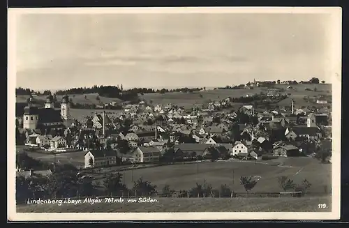 AK Lindenberg i. bayr. Allgäu, Blick von Süden auf den Ort