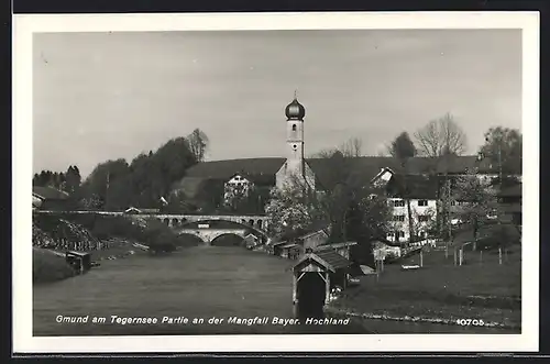 AK Gmund am Tegernsee, Partie an der Mangfall