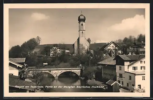 AK Gmund am Tegernsee, Partie an der Mangfall