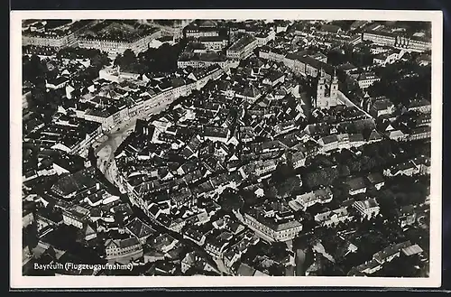 AK Bayreuth, Gesamtansicht vom Flugzeug aus gesehen