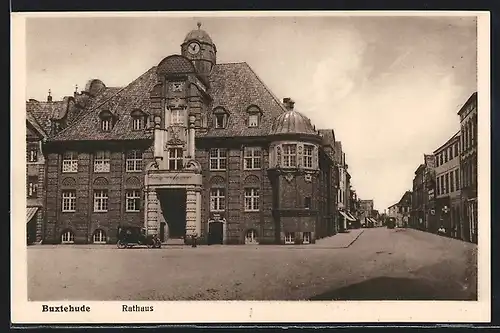 AK Buxtehude, Rathaus mit KFZ